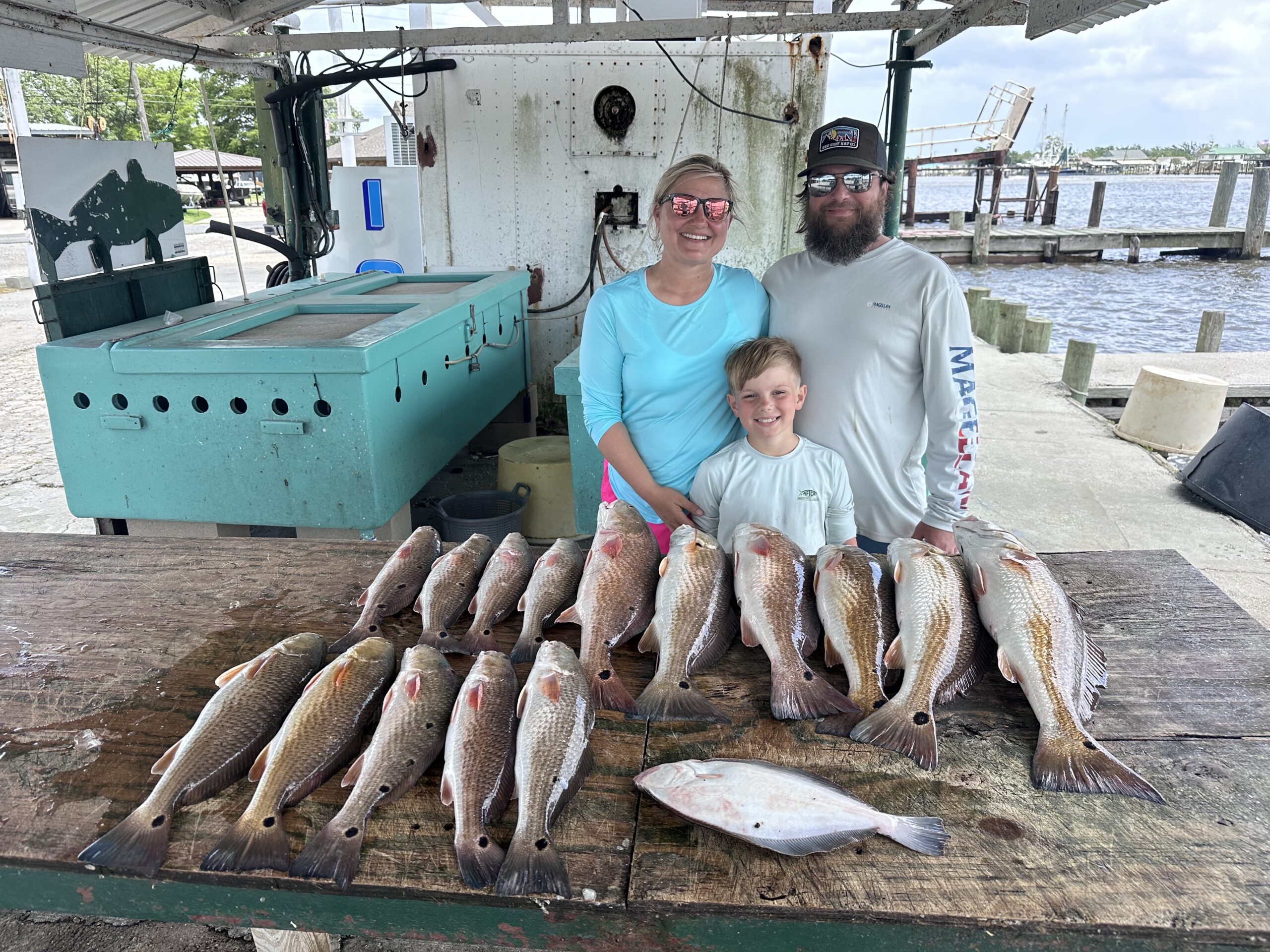 Family fishing for the first time with New Orleans Style Fishing Charters